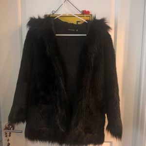 Boutique hooded faux fur